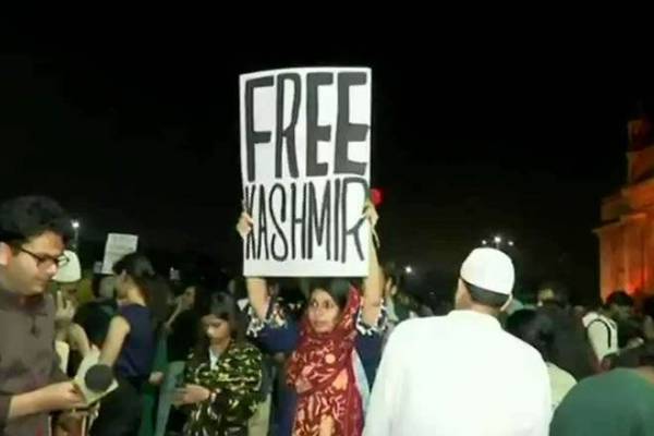 'Free Kashmir' poster: Shiv Sena slams Fadnavis for targeting CM 'Free Kashmir' poster: Shiv Sena slams Fadnavis for targeting CM