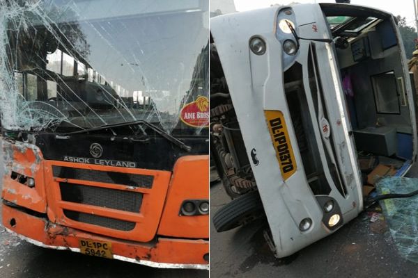 6 Students Injured In Collision Between School Bus And Cluster Bus In Delhi News Image