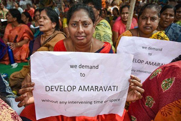 Andhra Farmers Continue Protest Ahead Of Cabinet Meet On Capital Andhra Farmers Continue Protest Ahead Of Cabinet Meet On Capital