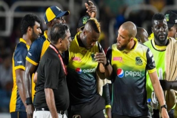 Andre Russell suffers brutal blow on helmet in CPL News Image