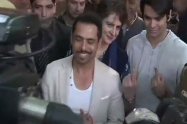 Nice feeling: Priyanka Gandhi's son after voting for first time in Delhi polls Nice feeling: Priyanka Gandhi's son after voting for first time in Delhi polls