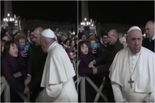 Pope Francis says sorry after slapping woman's hand: I lost patience Pope Francis says sorry after slapping woman's hand: I lost patience