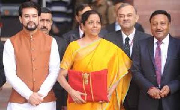 Sitharaman back with traditional 'bahi khata' for Budget 2020-21 Sitharaman back with traditional 'bahi khata' for Budget 2020-21