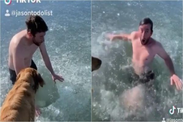 US TikTok star has a close brush with death in ice water to shoot video US TikTok star has a close brush with death in ice water to shoot video